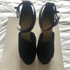 MARC FISHER SUEDE WEDGES